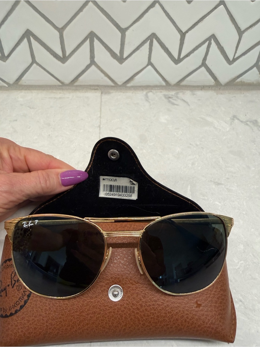 Ray-Ban RB3429-M Signet Gold Polarized Sunglasses 001/58 Made in Italy